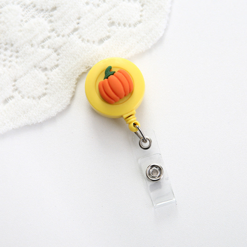 Wholesale Badge Reels Plastic Cartoon Avocado Sunflower Badge Scroll Retractable Keychain